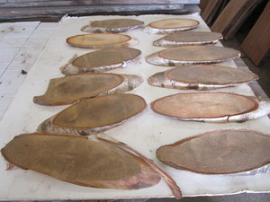 Birch Ovals, Ten 34 Thick, 4 - 5...