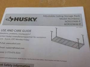 lot 37 image: Husky Adjustable Ceiling Storage Wh...