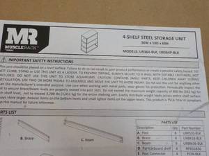 lot 44 image: Muscle Rack 4 Shelf Steel Storage U...