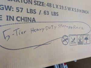lot 46 image: 5 Tier Heavy Duty Rack...