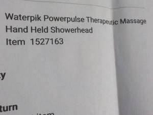 lot 68 image: Waterpik Powerpulse Massage Hand He...