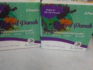 lot 85 image: 12 Daveliou 8 x 8 Wood Panels...