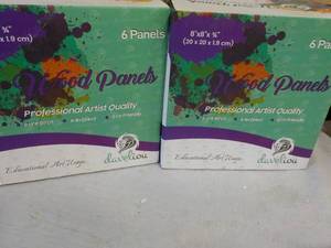 lot 86 image: 12 Daveliou 8 x 8 Wood Panels...