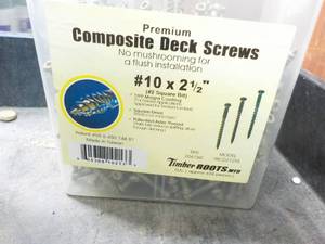 lot 184 image: Premium Composite  Deck Screws # 10...