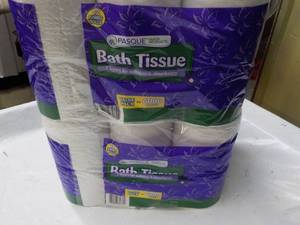 lot 218 image: 24 Jumbo Rolls Pasque 2 Ply Bath Ti...