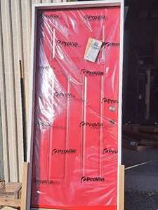 lot 429 image: ProVia Legacy 003S Single Entry Door in FrameSaver Frame  Left Hand Inswing - Inside Looking Out  No Brickmold  78 Peepsite 36x85-14 Custom Unit Height