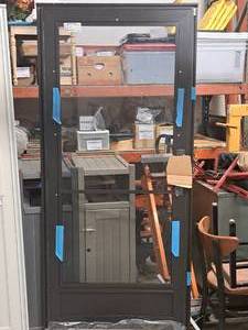 lot 432 image: Storm Door  Hinge on Right - View From Outside  Full Screen with BetterVue Mesh, Clear Glass 36x80