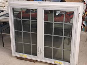 lot 495 image: Lindsay Window & Door SunView Twin Casement Window Unit 49.75x41.75