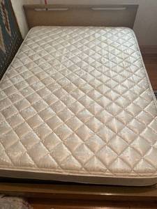 lot 70 image: Halted - Please contact affiliate - Queen Size bed frame and Mattress with Decorative Quilted Design