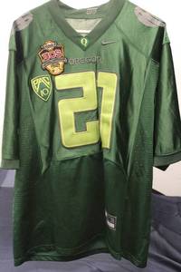 lot 130 image: Oregon Ducks #21 James Authentic Football Jersey - Size 50