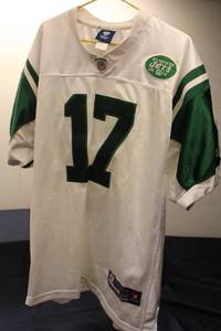 lot 141 image: New York Jets #17 Eurris NFL Jersey - Size 50 by Reebok