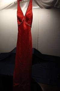 lot 186 image: Glamorous Red Evening Gown by Glitz Size Medium