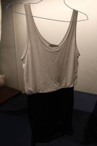 lot 187 image: MinkPink Womens Colorblock Dress in White and Black, Size S