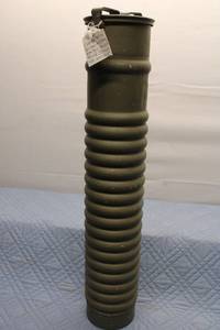 lot 23 image: Vintage Military Metal Storage Canister