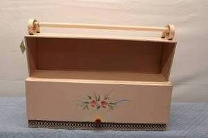 lot 31 image: Vintage Metal Decorative Shelf with Storage Box with Floral Design