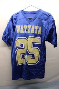 lot 134 image: Wayzata High School Football Jersey - Blue and Gold, Size Unknown