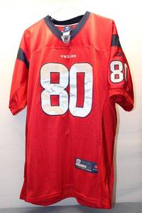 lot 139 image: Mens Red Houston Texans NFL Reebok Jersey - A. Johnson #80 - Size 50