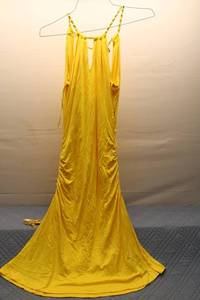 lot 149 image: Yellow Maxi Dress with Decorative Chain Details
