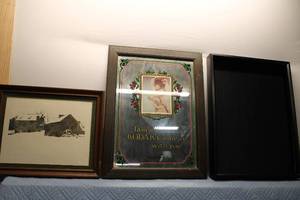 lot 171 image: Vintage Kodak Advertising Framed Art and Tray with Winter Scene Print