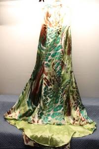 lot 182 image: Tiffany Designs Formal Dress Size 6 in Stunning Green and Brown Pattern