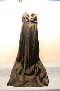 lot 183 image: Elegant Black Evening Gown with Beaded Detailing and Spaghetti Straps