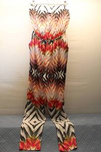 lot 198 image: Colorful Bohemian Style Maxi Jumpsuit with Pockets