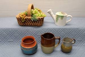 lot 247 image: Collection of Decorative Ceramic and Faux Fruit Items