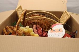 lot 277 image: Collection of Wicker Baskets and Wooden Platters