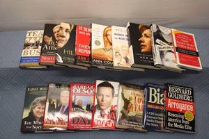lot 337 image: Collection of Political Books by Various Authors Including Ann Coulter, Newt Gingrich, and Hillary Clinton