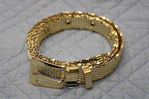lot 426 image: Lot of 3 Vintage Gold Metallic Belts