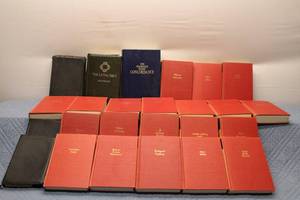 lot 431 image: Collection of 20 Classic Literature Books - Red Cloth Bound Editions