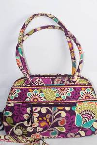 lot 444 image: Vera Bradley Set of 2 Quilted Handbags in Colorful Floral Pattern
