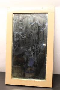 lot 547 image: Vintage Wooden Framed Mirror with Distressed Finish