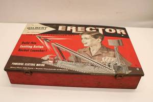 lot 613 image: Vintage Gilbert Erector Set No. 10052 - Rocket Launcher