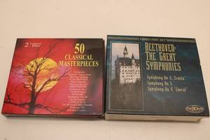 lot 614 image: Collection of Classical Music CDs - 2 Compact Discs and Beethoven The Great Symphonies