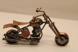 lot 632 image: Handcrafted Motorcycle Sculpture Made from Metal Parts