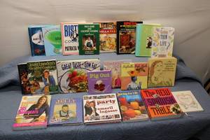 lot 58 image: Collection of 25 Cookbooks on Healthy Cooking, Spanish Cuisine, and More