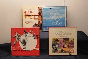 lot 65 image: Collection of 4 Vintage Music Records Al Hirts Dixieland Jazz & On Wings of Song