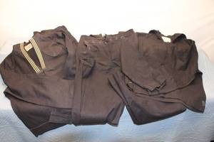 lot 71 image: Lot of 2 Navy Uniform Tops and 1 Pair of Pants - WWII Era