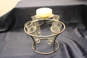 lot 94 image: Vintage Test Tube Holder with Candle