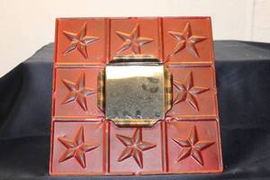 lot 99 image: Vintage Decorative Wall Mirror with Star Design