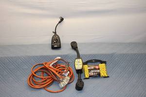 lot 126 image: 20 ft Contractor Grade IndoorOutdoor Multi-Outlet Extension Cord with Surge Guard