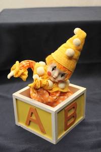 lot 145 image: Vintage Baby Jack-in-the-Box Clown Doll
