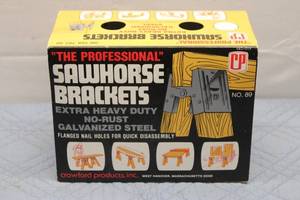 lot 146 image: The Professional No. 89 Extra Heavy Duty Sawhorse Brackets - Galvanized Steel