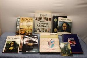 lot 151 image: Collection of Books on Art, History, and World Atlases