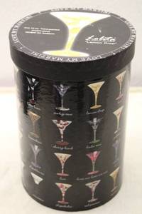 lot 186 image: Set of 2 Hand-Painted Lolita Martini Glasses - Lemon Drop and Wedding