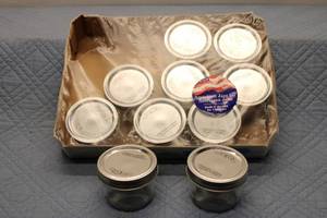 lot 195 image: Set of 12 Ball Mason Jars with Lids - Canning and Preserving