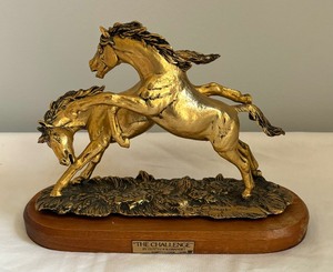 lot 78 image: The Challenge Brass Sculpture by Gunther R. Granget