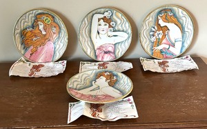 lot 161 image: Four Fancy Vento Flair Series La Belle Femme Collectable Plates