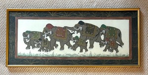 lot 149 image: Asian Design Elephant Motif Print